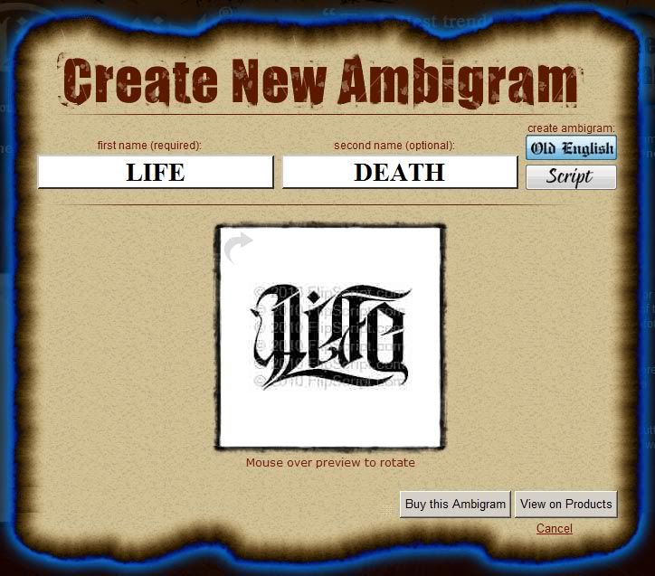 ambigram creator with different fonts